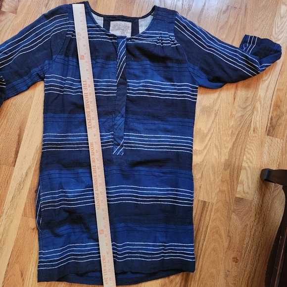 Ace & jig mini shift dress navy double cloth organic cotton size sm earthy - Picture 3 of 9
